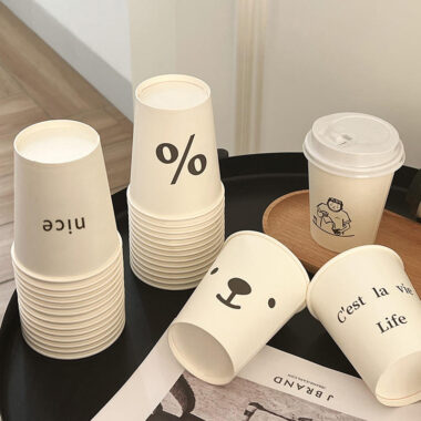 High quality recyclable paper coffee and tea cups