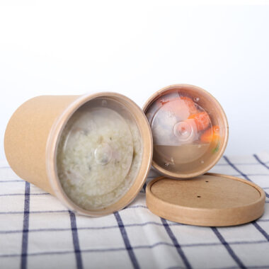 Biodegradable food bowls and soup cups for takeaway packaging