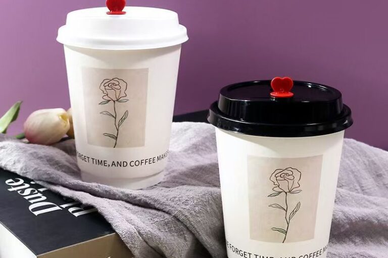 Creative double wall anti-scald paper coffee cups for hot beverages