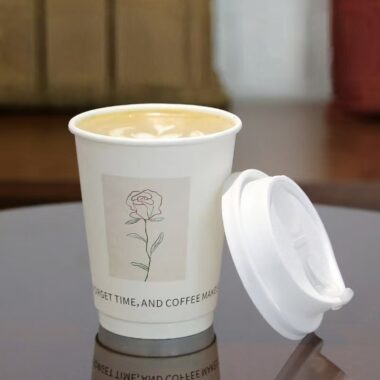 Creative double wall anti-scald paper coffee cups for hot beverages