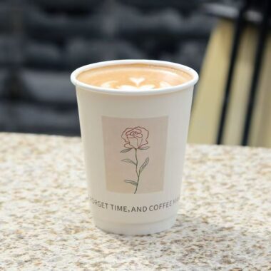 Creative double wall anti-scald paper coffee cups for hot beverages