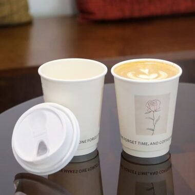 Creative double wall anti-scald paper coffee cups for hot beverages