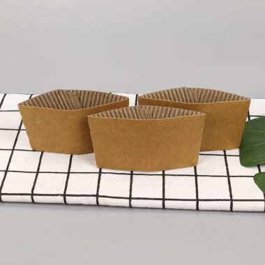 Thick insulated disposable paper cup sleeves for milk tea and coffee