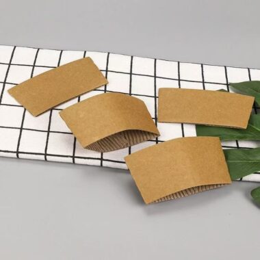 Thick insulated disposable paper cup sleeves for milk tea and coffee