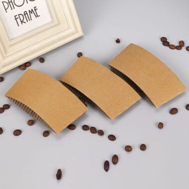 Thick insulated disposable paper cup sleeves for milk tea and coffee