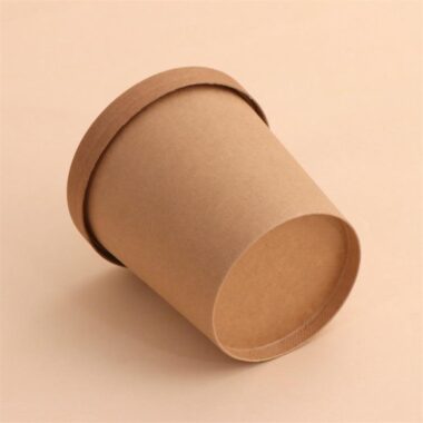 Kraft paper packaging food bowl and soup cup for takeaway