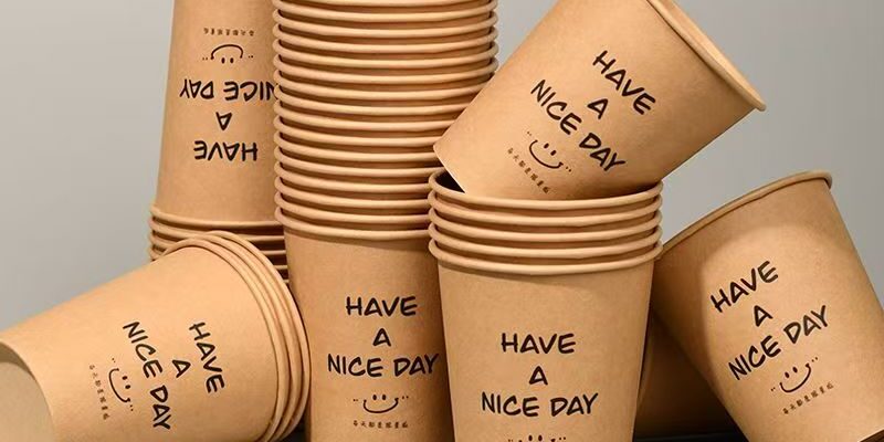 Premium kraft leak-proof paper coffee and tea cups for hot drinks