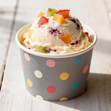 Custom disposable paper ice cream cups with logo printing