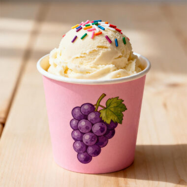 Custom disposable paper ice cream cups with logo printing