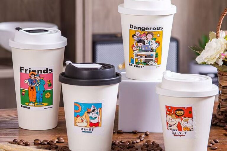 Single wall insulated anti-scald paper coffee cups for coffee and tea