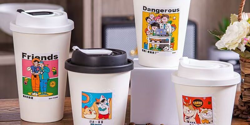 Single wall insulated anti-scald paper coffee cups for coffee and tea