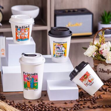 Single wall insulated anti-scald paper coffee cups for coffee and tea