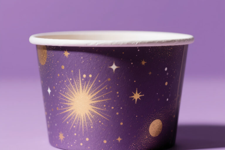 Custom recyclable starry design paper ice cream cups for party desserts