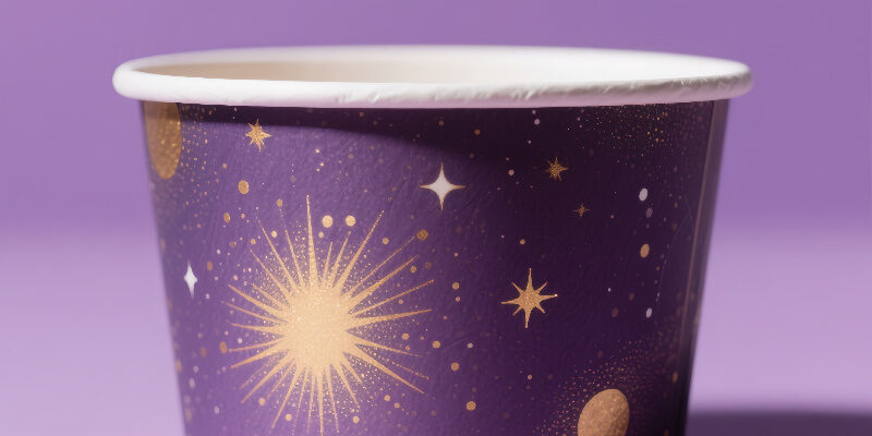 Custom recyclable starry design paper ice cream cups for party desserts