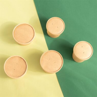 High quality thick kraft paper food bowl and soup cup for takeaway