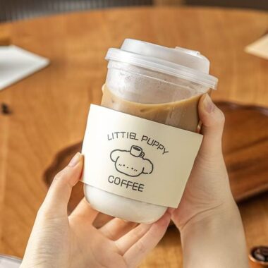 Custom heat-resistant thick paper cup sleeve for coffee and tea