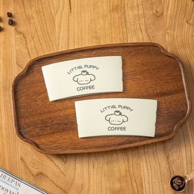 Custom heat-resistant thick paper cup sleeve for coffee and tea