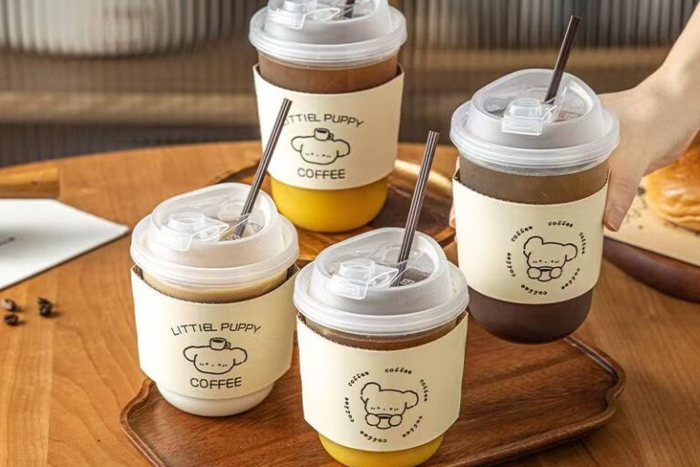 Custom heat-resistant thick paper cup sleeve for coffee and tea