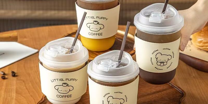 Custom heat-resistant thick paper cup sleeve for coffee and tea
