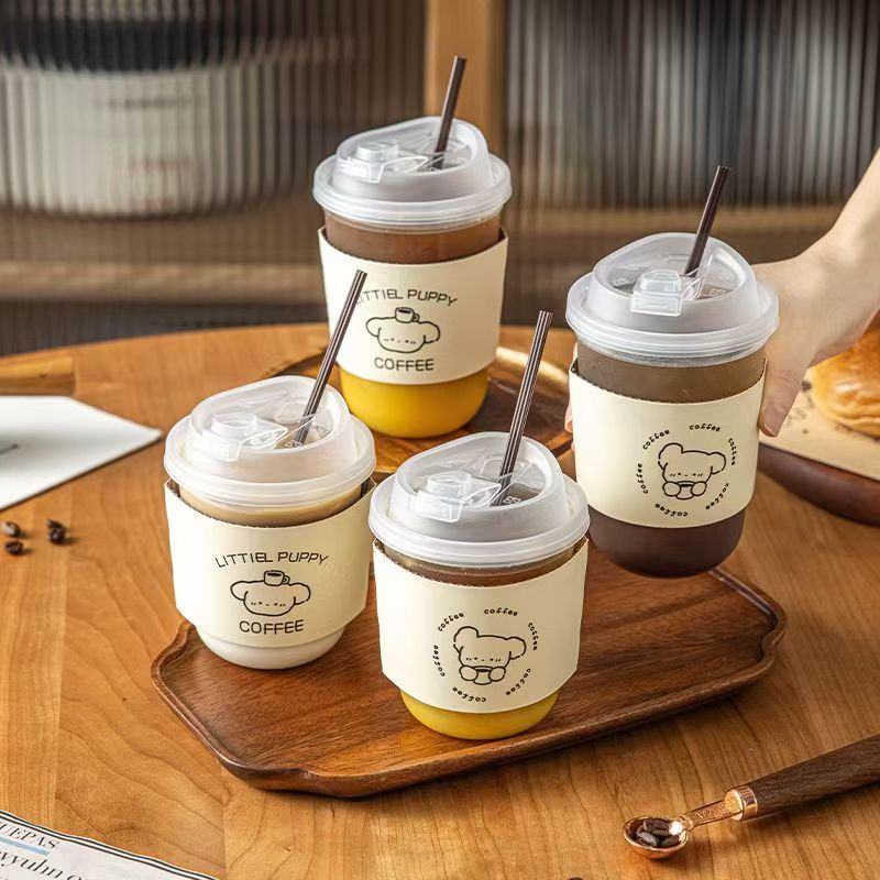 Custom heat-resistant thick paper cup sleeve for coffee and tea