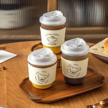 Custom heat-resistant thick paper cup sleeve for coffee and tea