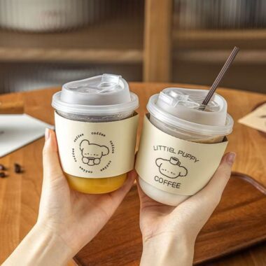 Custom heat-resistant thick paper cup sleeve for coffee and tea