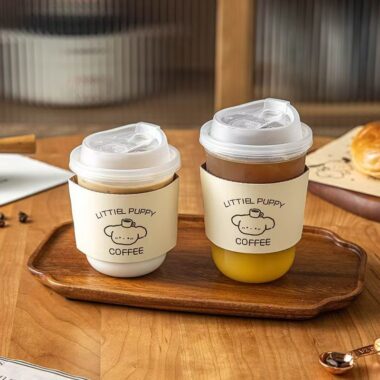 Custom heat-resistant thick paper cup sleeve for coffee and tea