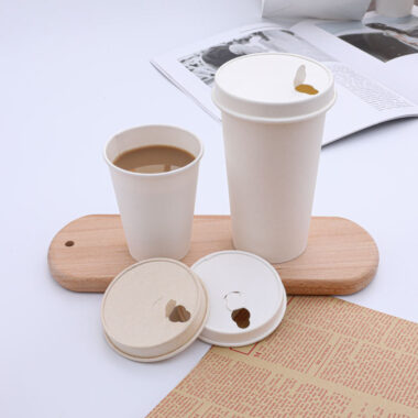 Biodegradable disposable coffee paper cup lid
