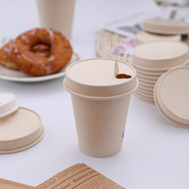 Biodegradable disposable coffee paper cup lid