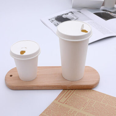 Biodegradable disposable coffee paper cup lid