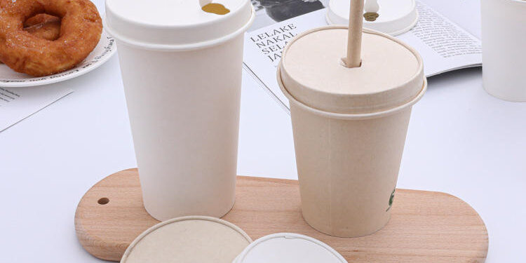 Biodegradable disposable coffee paper cup lid