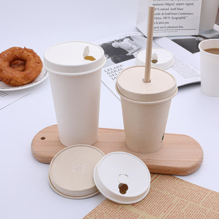 Biodegradable disposable coffee paper cup lid