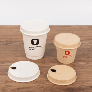 Biodegradable coffee cup paper lid for eco-friendly takeaway