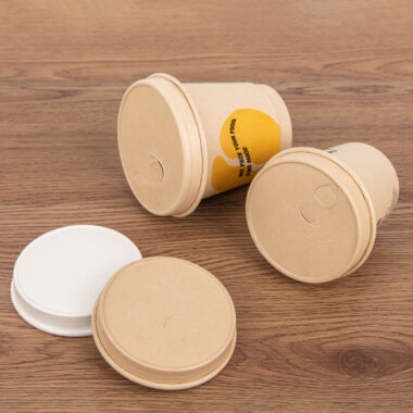Biodegradable coffee cup paper lid for eco-friendly takeaway
