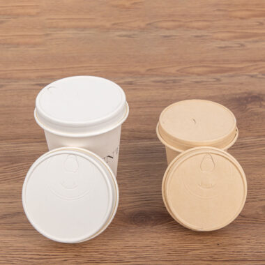 Biodegradable coffee cup paper lid for eco-friendly takeaway