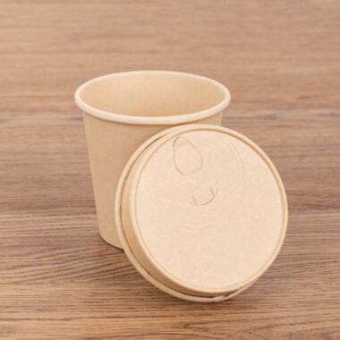 Biodegradable coffee cup paper lid for eco-friendly takeaway