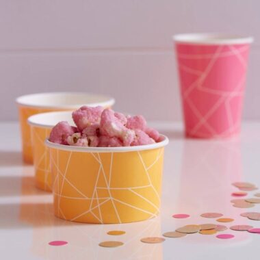 Eco-friendly food grade single wall paper ice cream cups for desserts