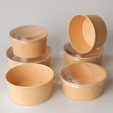 Food grade oil-proof disposable food bowls and soup cups for takeaway