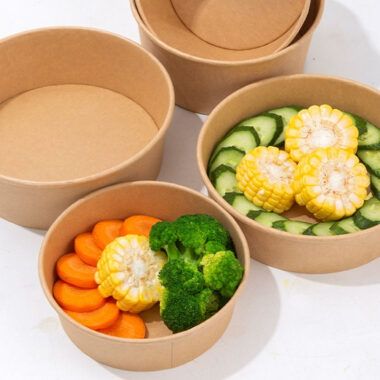 Food grade oil-proof disposable food bowls and soup cups for takeaway