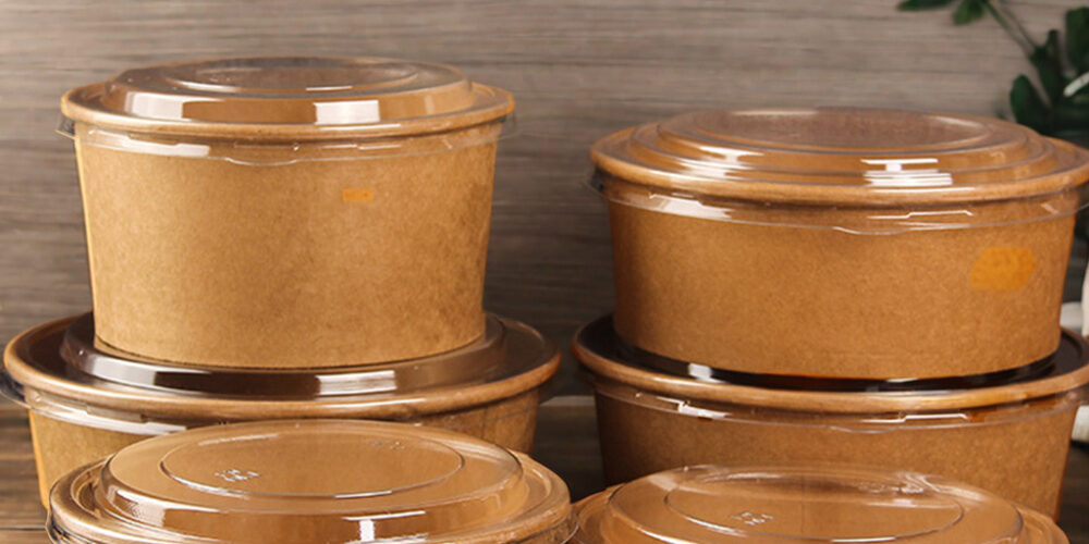 Food grade oil-proof disposable food bowls and soup cups for takeaway