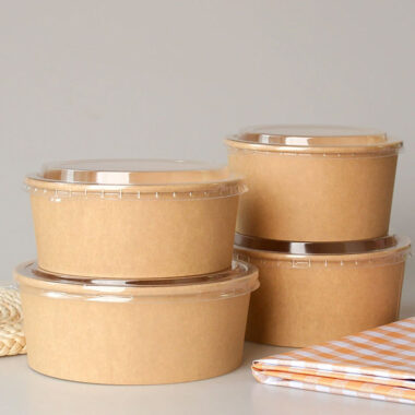 Food grade oil-proof disposable food bowls and soup cups for takeaway