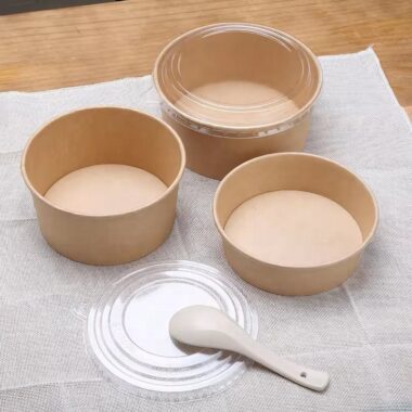 Kraft paper food grade bowl for takeaway and delivery