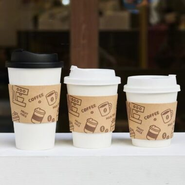 Kraft paper heat-insulated coffee cup sleeve