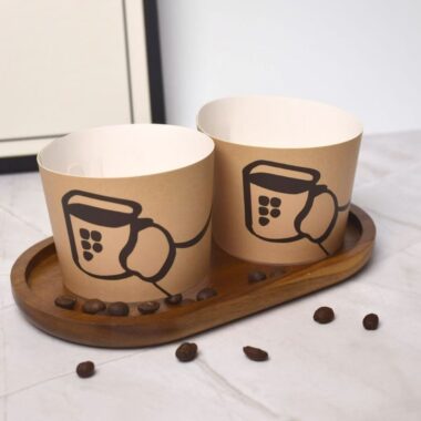 Kraft paper heat-insulated coffee cup sleeve