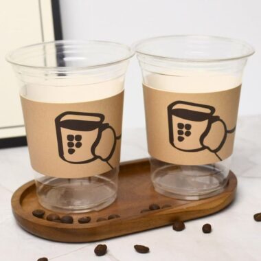 Kraft paper heat-insulated coffee cup sleeve