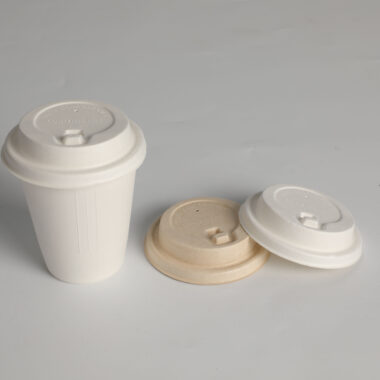 Biodegradable paper cup lid for coffee and tea cups