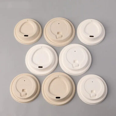 Biodegradable paper cup lid for coffee and tea cups