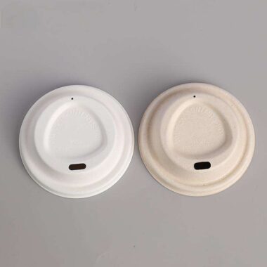 Biodegradable paper cup lid for coffee and tea cups