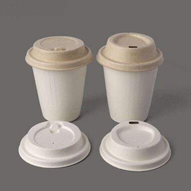 Biodegradable paper cup lid for coffee and tea cups