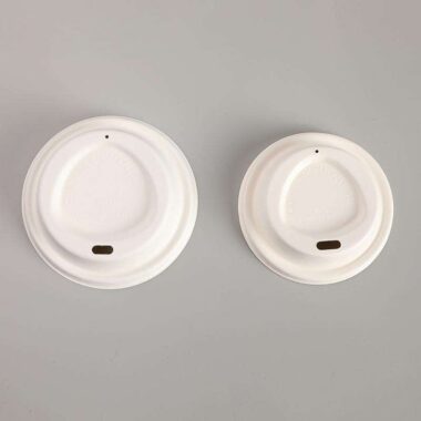 Biodegradable paper cup lid for coffee and tea cups